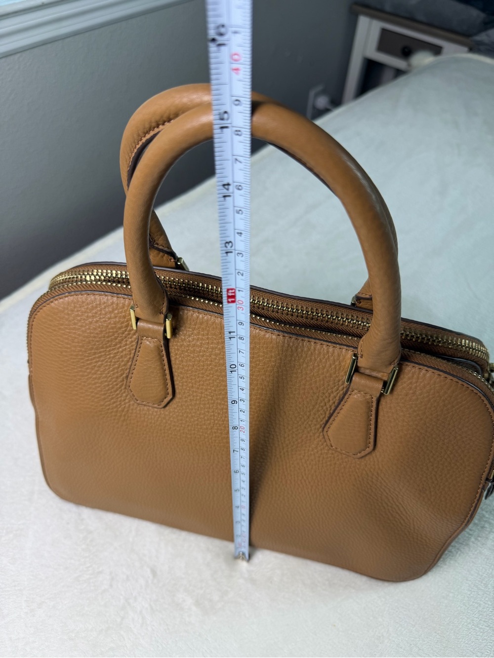 Tory Burch Amanda Zip Continental / Dome Satchel/ Tote Bag - Picture 9 of 9